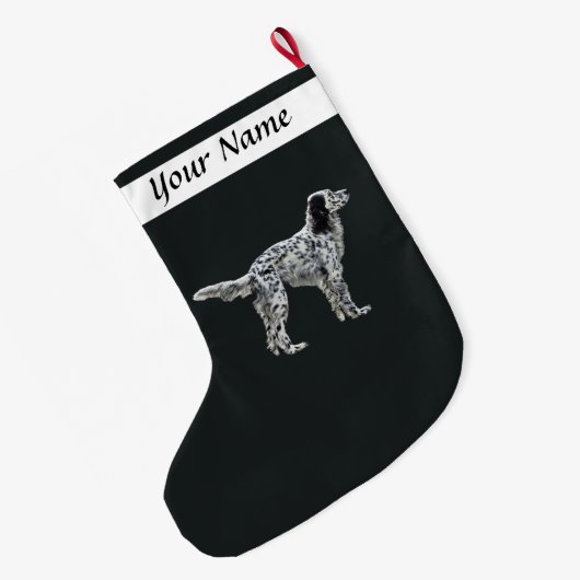 LLewellin Setter Großer Weihnachtsstrumpf (Rückseite (Hängend))