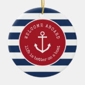 Llife ist besser auf einem Boot Weihnachtsschmuck (Vorne)