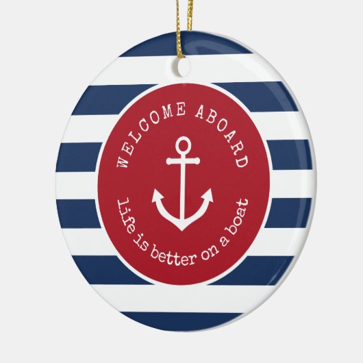 Llife ist besser auf einem Boot Weihnachtsschmuck (Links)