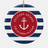 Llife ist besser auf einem Boot Weihnachtsschmuck (Hinten)