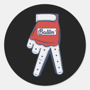 Llin verkauft Handschuhhandschuh verkaufen Sportüb Runder Aufkleber