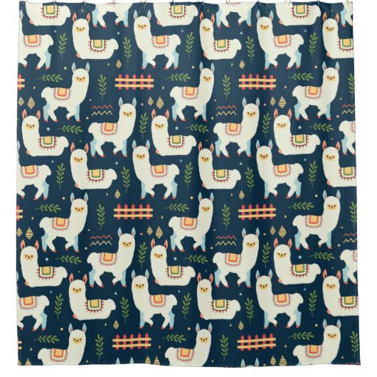 Lllama/Alpaca Duschvorhang (Vorderseite)