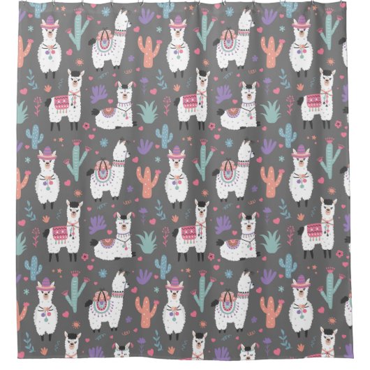Lllama/Alpaca Duschvorhang (Vorderseite)