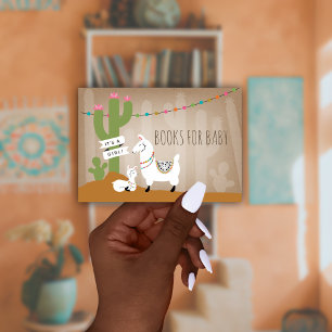 Lllama Mama + Baby Girl Book Request Begleitkarte