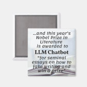 LLM Chatbot Nobelpreisträger für Literatur Magnet (Vorderseite/Rückseite)