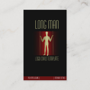 LLong Man Simple Gold Logo Visitenkarte