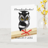 llongyfarchiadau Waliser-SprachAbschluss-Karte Karte (Gelbe Blume)