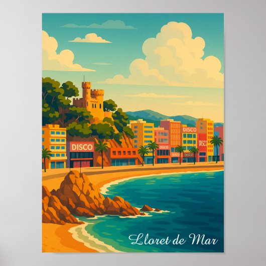 Lloret de Mar Spanien Vintage Poster (Vorne)