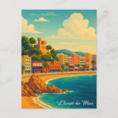 Lloret de Mar Spanien Vintage Postkarte (Vorderseite)