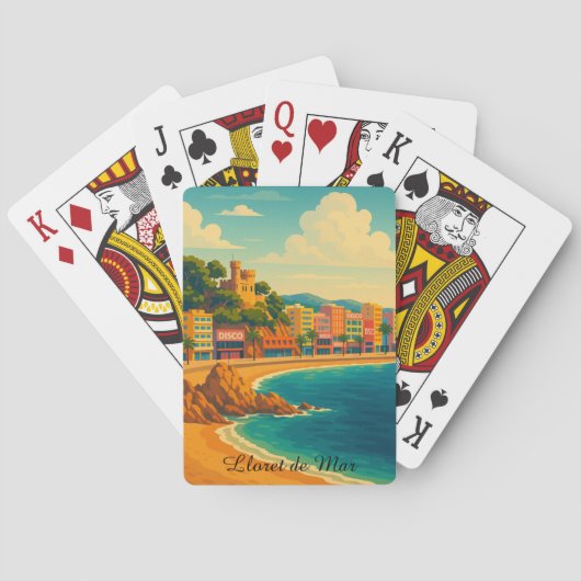 Lloret de Mar Spanien Vintage Spielkarten (Rückseite)