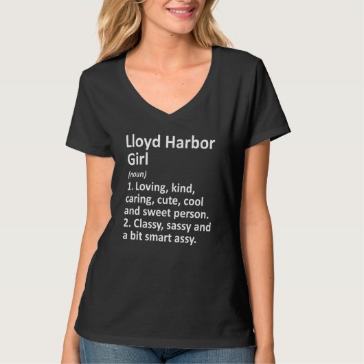 Lloyd Harbour Girl Ny New York Funny City Zuhause  T-Shirt (Vorderseite)