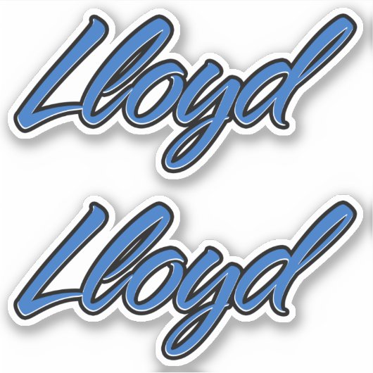Lloyd Name blue Aufkleber Sticker Stickerset (Vorderseite)
