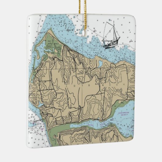 Lloyd Neck NY Christmas Keramikornament (Rechts)