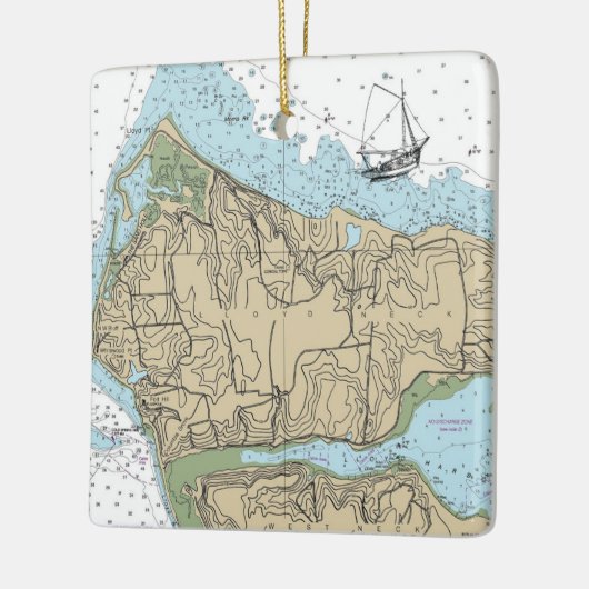 Lloyd Neck NY Christmas Keramikornament (Links)