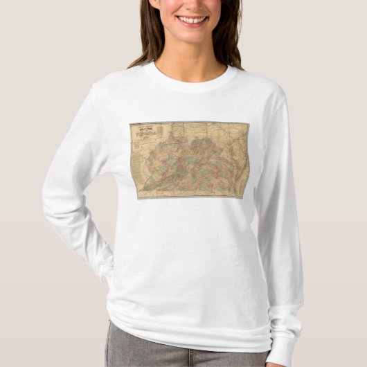 Lloyd offizielle Karte des Staat von Virginia T-Shirt (Vorderseite)