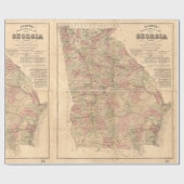 Lloyd topographische Karte von Georgia (1864) Geschenkpapier (Flach)