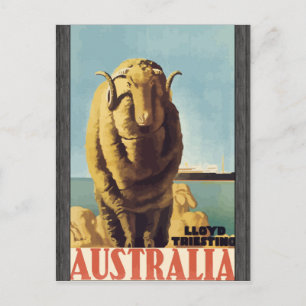 Lloyd Triesting Australia, Vintag Postkarte