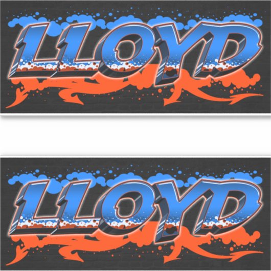 Lloyd Vorname Name Graffiti Aufkleber Sticker (Vorderseite)