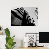 Lloyds Building central London black and white Poster (Heimbüro)