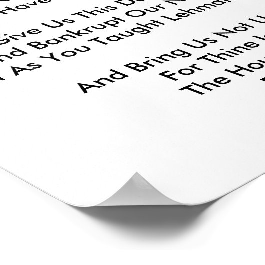 Lloyd's Gebet Poster (Ecke)