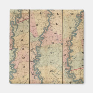 Lloyd's Karte des Unteren Mississippi Magnet