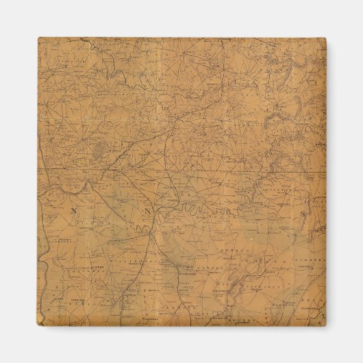 Lloyds offizielle Karte des Staat Tennessee Magnet (Vorne)