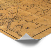 Lloyds offizielle Karte des Staat Tennessee Poster (Ecke)