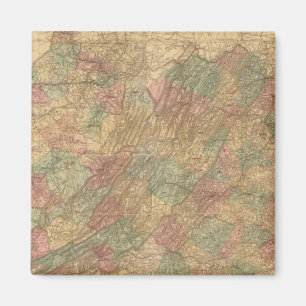 Lloyds offizielle Karte des Staat von Virginia Magnet