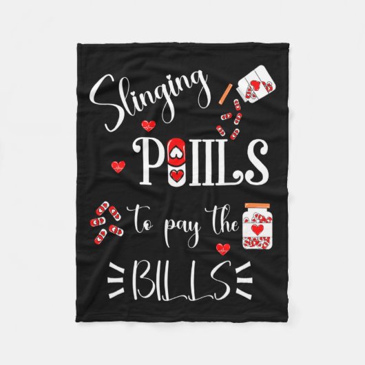 Lls Heart Funny Pharmacist Life Valentines Day Fleecedecke (Vorderseite)