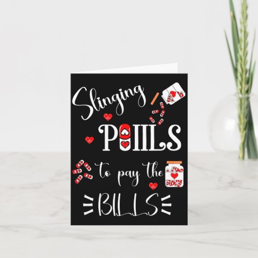 Lls Heart Funny Pharmacist Life Valentines Day  Karte (Vorderseite)