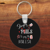 Lls Heart Funny Pharmacist Life Valentines Day Schlüsselanhänger (Vorderseite)