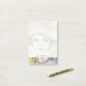 llustration eines schönen, empfindlichen Mädchens Post-it Klebezettel (Auf Schreibtisch)