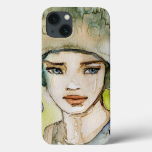 Llustration of a Beautiful, Delicate Girl iPhone 13 Hülle