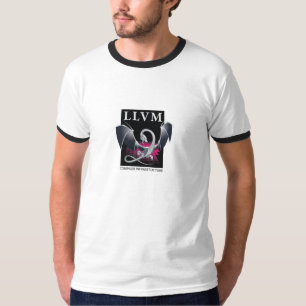LLVM schwarzes/weißes Shirt - vorderes Logo