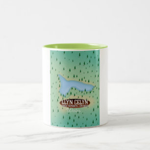 Llyn Celyn River Tryweryn in Gwynedd, Wales Zweifarbige Tasse
