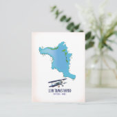 Llyn Trawsfynydd Gwynedd Wales map Postkarte (Stehend Vorderseite)