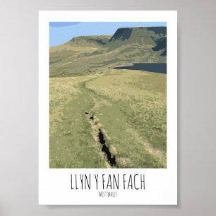 Llyn Y Fan Fach - Eisenbahnplakat-Stil Druck 2 Poster