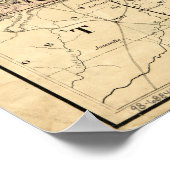 Llyod's Offiziell Map Staat von Kentucky ca. 1862 Poster (Ecke)