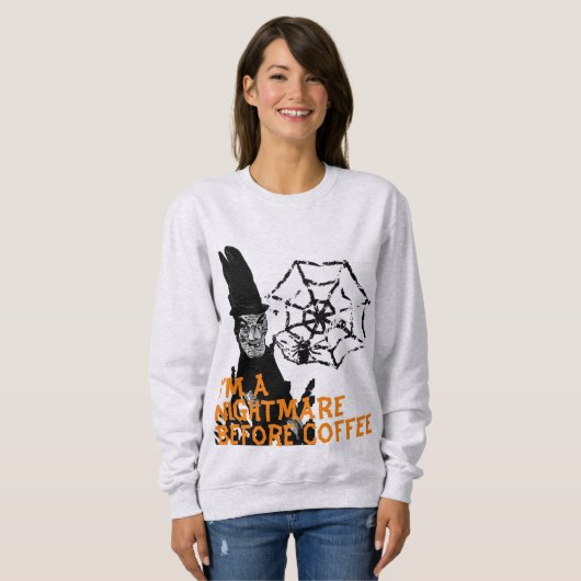 l'm a Nightmare vor Coffee Halloween Shirt (Vorne ganz)