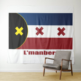 Lmanburg Flag Dream SMP Team Tapestory Wandteppich