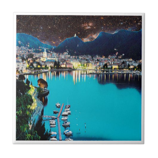 LMD001 COMO - See - Lombardei - Italien, Fliese (Vorderseite)