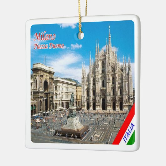 LMD011 MAILAND, Piazza del Duomo Kathedrale, Keramikornament (Links)