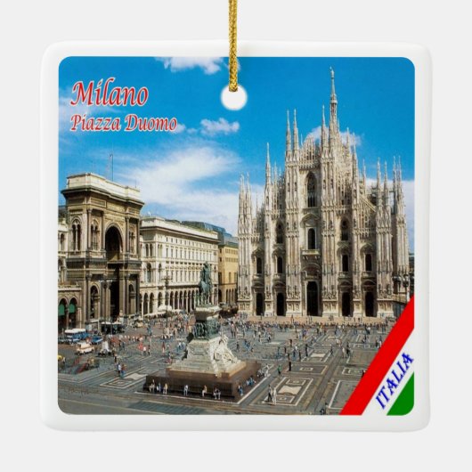 LMD011 MAILAND, Piazza del Duomo Kathedrale, Keramikornament (Rückseite)