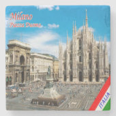 LMD011 MAILAND, Piazza del Duomo Kathedrale, Steinuntersetzer (Vorderseite)