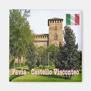LMD049 PAVIA Castello Visconteo, Italien, Kühlschr Magnet