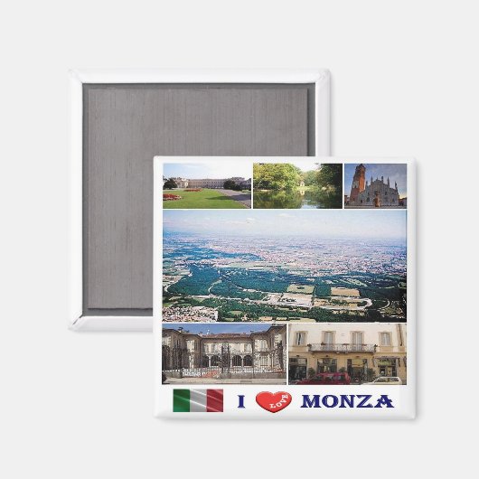 LMD056 MONZA I Liebe, Mosaik, Kühlschrank Magnet (Vorderseite/Rückseite)