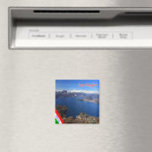 LMD077 LAKE MAGGIORE Aerial View, Italien, Kühlsch Magnet (In Situ (Geschirrspüler))