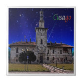 LMD083 CUSAGO, Castle, Lombardei, Italien, Fliese (Vorderseite)