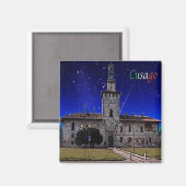 LMD083 CUSAGO, Castle, Lombardei, Italien, Kühlsch Magnet (Vorderseite/Rückseite)