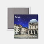 LMD101 BRESCIA Piazza della Loggia, Italien Kühlsc Magnet (Vorderseite/Rückseite)